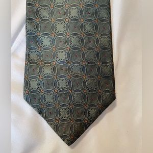Peter Thomas by Superba dark green, geometric pattern necktie